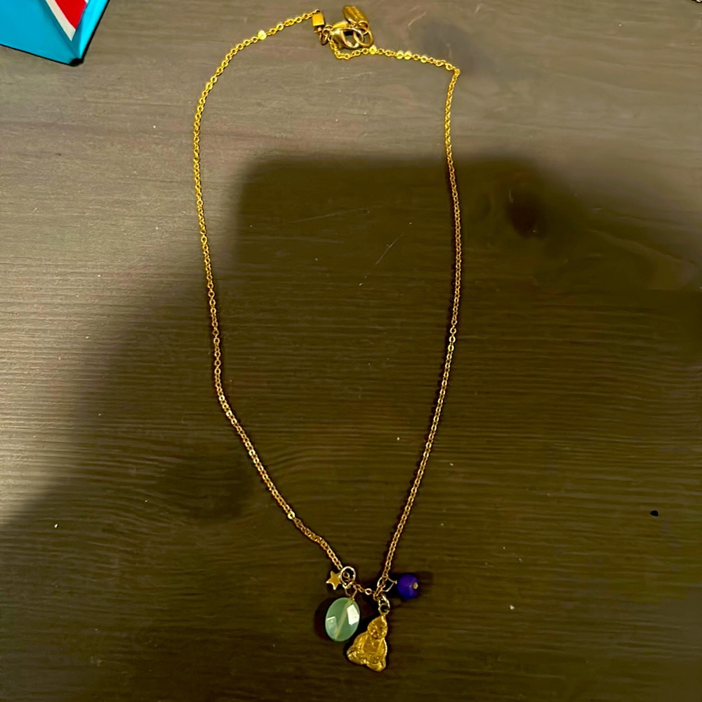 Danielle Stevens Buddha and gemstone necklace